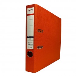 Biblioraft A4, Plastifiat Pp/pp, Margine Metalica, 50 Mm, Optima Premium - Portocaliu