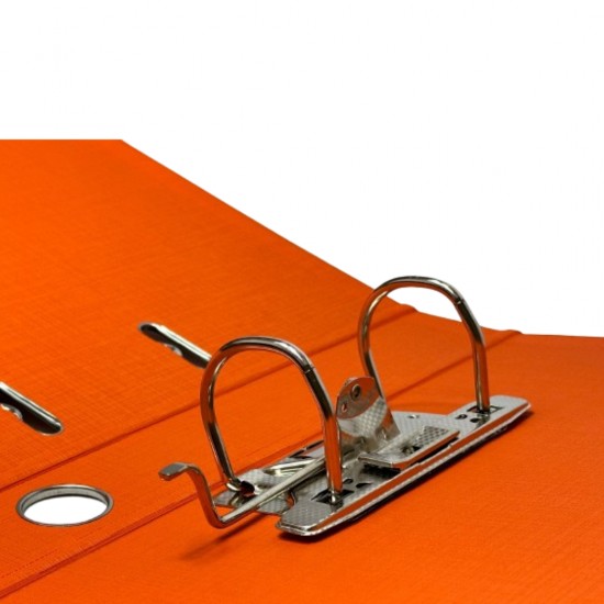 Biblioraft A4, Plastifiat Pp/pp, Margine Metalica, 50 Mm, Optima Premium - Portocaliu