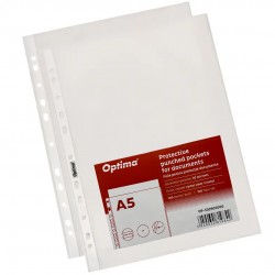 Folie Protectie Pentru Documente A5, 50 Microni, 100 Folii/set, Optima Classic - Cristal