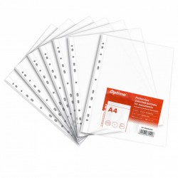 Folie Protectie Pentru Documente A4, 50 Microni, 100 Folii/set, Optima - Cristal