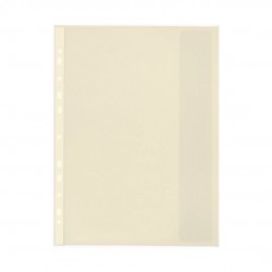 Folie Protectie Doc. A4, Clapa Laterala, Inchidere Cu Capsa, 4/set, 200 Microni, Optima - Fumuriu