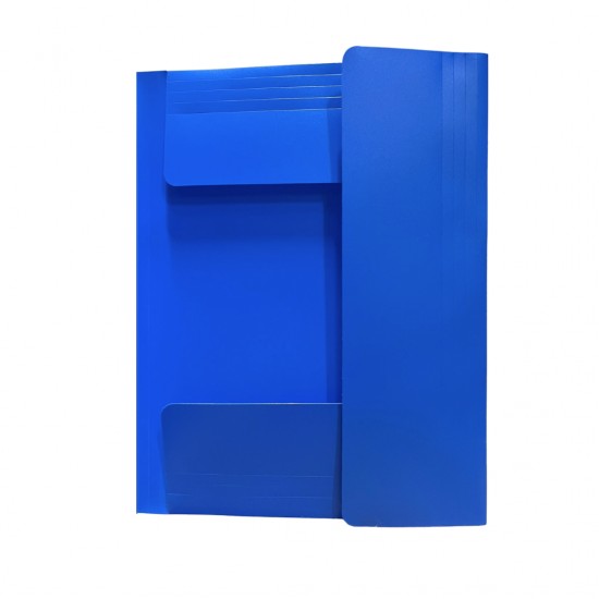Mapa Plastic Cu Elastic Pe Colturi, 400 Microni, Optima - Albastru