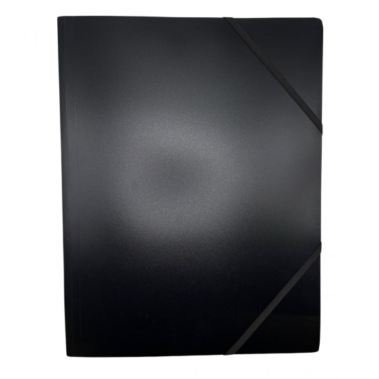 Mapa Plastic Cu Elastic Pe Colturi, 400 Microni, Optima - Negru