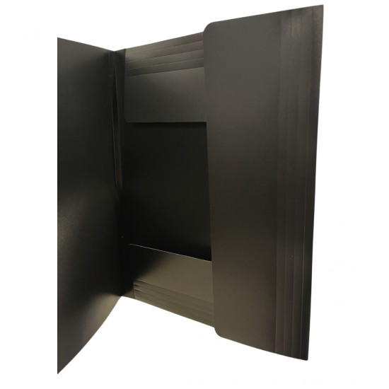 Mapa Plastic Cu Elastic Pe Colturi, 400 Microni, Optima - Negru