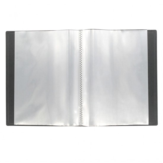 Dosar De Prezentare Personalizabil, A4, Cu 40 Folii, Coperta Rigida, Optima - Negru