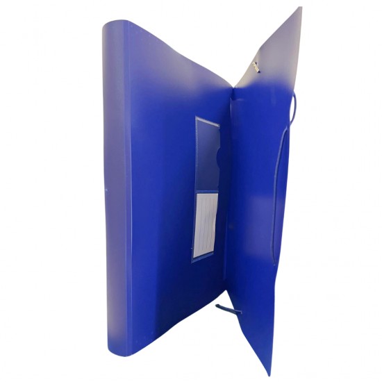 Mapa Cu Burduf A4, 13 Compartimente, Separatoare Color, Inchidere Cu Elastic, Optima - Albastru