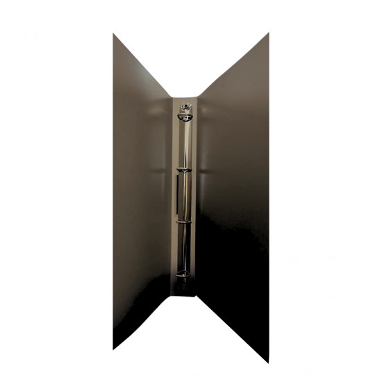 Caiet Mecanic 4 Inele - D16mm, Coperti Flexibile Pp, Optima Flex - Negru Transparent