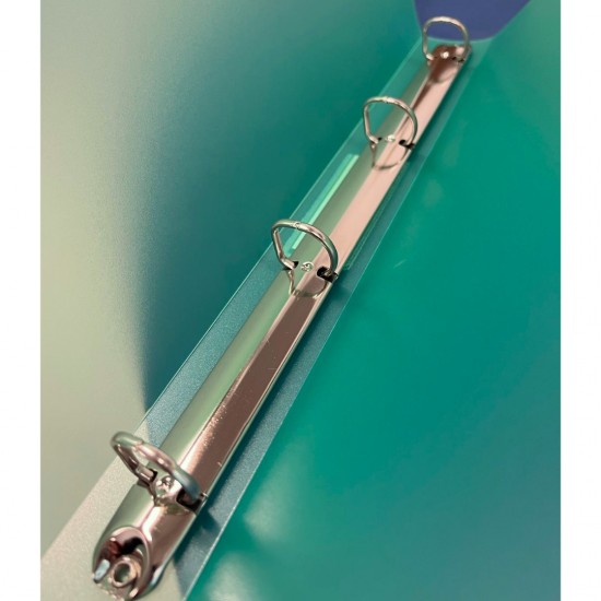 Caiet Mecanic 4 Inele - D16mm, Coperti Flexibile Pp, Optima Flex - Verde Transparent