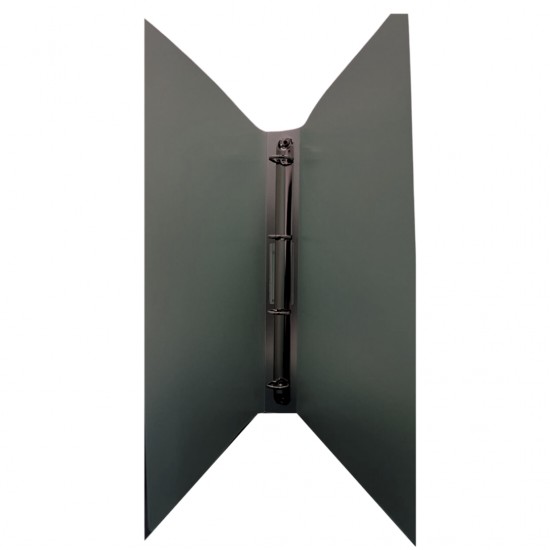 Caiet Mecanic 4 Inele - D25mm, Coperti Flexibile Pp, Optima Flex - Negru Transparent