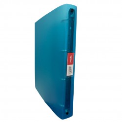 Caiet Mecanic 4 Inele - D25mm, Coperti Flexibile Pp, Optima Flex - Albastru Transparent