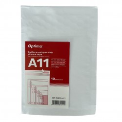 Plic Antisoc A11, 120x175mm - Ext., 100x165mm - Int., Lipire Siliconica, 10 Buc/set, Optima - Alb