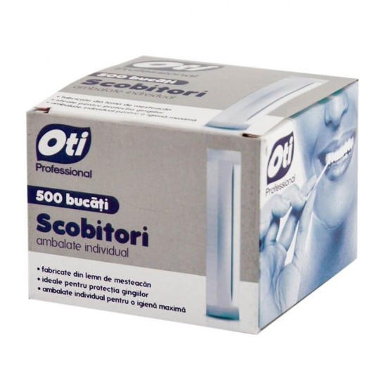 Scobitori din Lemn OTI, 500 Buc/Set, Lungime 65 mm, Ambalate Individual, Scobitori din Lemn, Scobitori pentru Petreceri, Scobitori pentru Aperitive, Scobitori Festive, Scobitori pentru Picnic