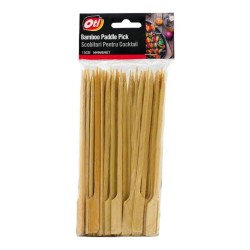 Set 50 Scobitori din Lemn Cocktail OTI, 15cm x 3mm, Scobitori din Lemn pentru Evenimente, Bete Frigarui cu Capat Plat, Scobitori pentru Petreceri, Bete pentru Aperitive, Scobitori pentru Aperitive, Scobitori Festive, Scobitori pentru Picnic