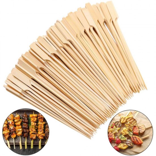 Set 50 Scobitori din Lemn Cocktail OTI, 20cm x 3mm, Scobitori din Lemn pentru Evenimente, Bete Frigarui cu Capat Plat, Scobitori pentru Petreceri, Bete pentru Aperitive, Scobitori pentru Aperitive, Scobitori Festive, Scobitori pentru Picnic