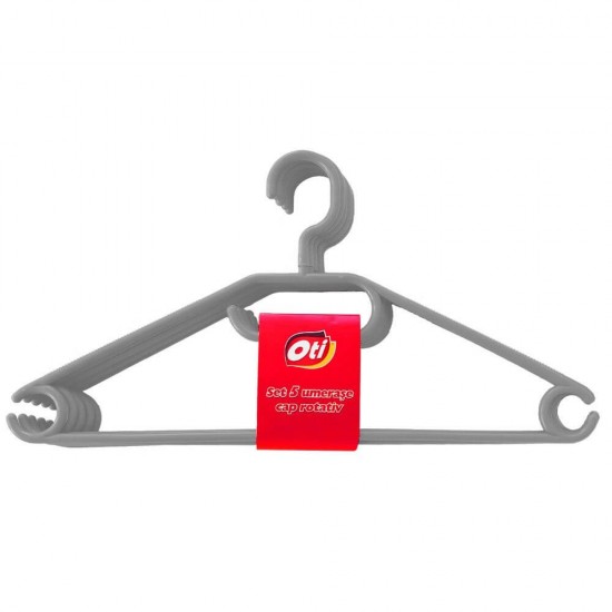 Set 5 Umerase OTI din Plastic, Cap Rotativ, Diverse Culori, Umerase Haine, Umerase Garderoba, Umerase Sifonier, Umeras din Plastic cu Cap Rotativ, Umerase pentru Haine, Umeras din Plastic pentru Haine, Umerase de Plastic, Set Umerase, Umerase Colorate