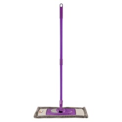 Mop Plat OTI cu Coada Metalica, Lungimea 150 cm, Microfibra, Culoare Mov, Mopuri Plate, Mopuri cu Coada Metalica, Mopuri Curatenie, Mopuri din Microfibra, Mop Plat Microfibra, Mopuri Menaj, Accesorii pentru Uz Casnic