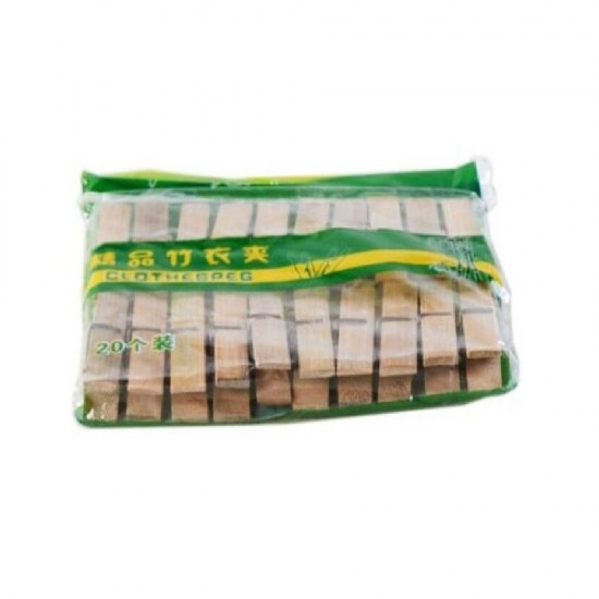 Carlige Clasice din Lemn De Bambus pentru Rufe, 20 Buc/Set, Culoare Natur, Lemn de Bambus, Lungime 6 cm, Culoare Natur, Carlige din Lemn pentru Rufe, Carlige din Lemn pentru Haine, Clesti pentru Rufe, Carlige de Rufe din Lemn