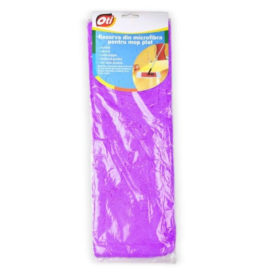 Rezerva Economic OTI pentru Mop Plat, Microfibra, Culoare Mov, Rezerva pentru Mopuri Plate, Rezerva pentru Mopuri, Rezerve Mopuri din Microfibra, Rezerva Mop Plat Microfibra, Accesorii pentru Uz Casnic