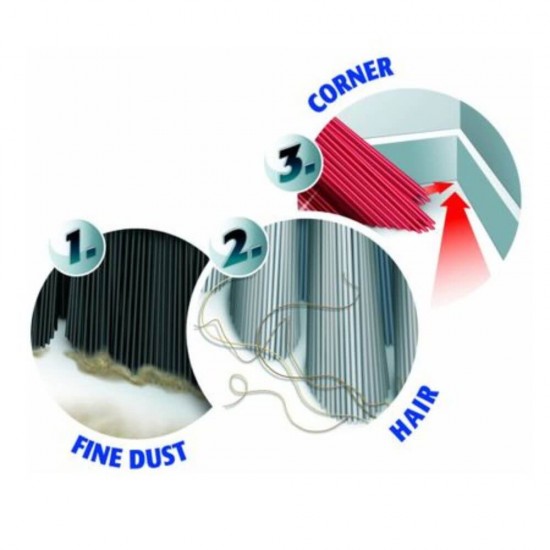 Matura OTI cu Filet, 35x5x17 cm, Lungime Fir 10 cm, Polipropilena, Culoare Mov/Gri, Rezerva Matura Universala, Rezerve Maturi, Cap de Matura cu Fir Lung, Cap de Matura din Plastic, Articole de Uz Casnic, Articole Menaj, Articole Curatenie