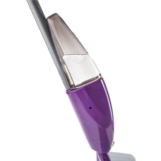 Mop Plat Spray OTI cu 2 Fete, Lungime 120 cm, Microfibra, Culoare Mov/Gri, Mopuri Plate, Mopuri cu Coada Metalica, Mop Spray, Mop Tip Spray, Mop cu Spray, Mopuri Curatenie, Mopuri Menaj