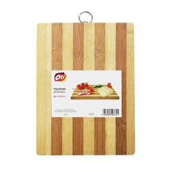 Tocator Lemn Bambus, 30x20 cm, Marimea S, Forma Dreptunghiulara, Culoare Natur, Suport de Lemn pentru Tocat, Tocator pentru Bucatarie, Tocatoare din Lemn, Fund de Lemn pentru Bucatarie, Fund Lemn pentru Taiat Legume, Ustensile pentru Bucatarie