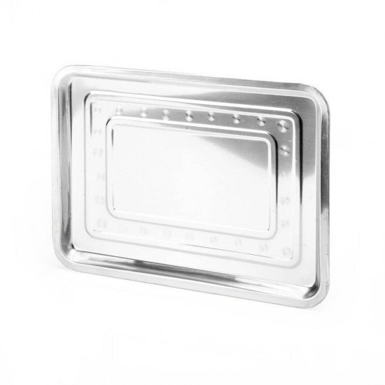 Tava Inox, 30x40 cm, Culoare Argintie, Tava de Inox, Tava din Inox Dreptunghiulara, Tava de Inox pentru Servire, Platouri si Tavi, Tavi din Inox, Tavi din Inox pentru Servire