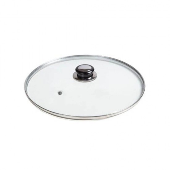 Capac Sticla Termorezistenta, Diametru 30 cm, Maner Plastic, pentru Oale si Tigai, Capace de Sticla pentru Oale si Tigai, Capace din Sticla Termorezistenta, Capace Termorezistente pentru Bucatarie, Vesela Bucatarie, Accesorii pentru Vase