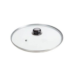 Capac Sticla Termorezistenta, Diametru 24 cm, Maner Plastic, pentru Oale si Tigai, Capace de Sticla pentru Oale si Tigai, Capace din Sticla Termorezistenta, Capace Termorezistente pentru Bucatarie, Vesela Bucatarie, Accesorii pentru Vase