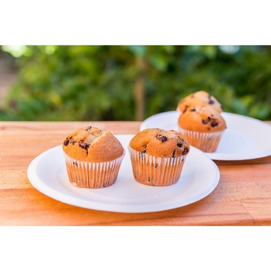 Farfurie Rotunda Biodegradabila, 25 cm, 50 Buc/Set, Trestie de Zahar, Farfurie Biodegradabila din Trestie de Zahar, Farfurie Patrata Biodegradabila, Farfurii Reciclabile, Farfurii Ecologice, Farfurii Biodegradabile de Unica Folosinta