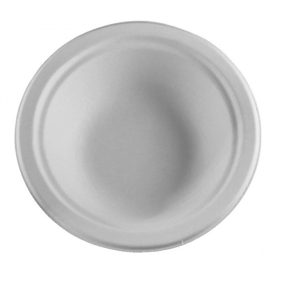 Boluri Biodegradabile, 400 ml, 50 Buc/Set, Culoare Alba, Boluri din Trestie de Zahar, Bol din Trestie de Zahar, Boluri de Unica Folosinta pentru Supe, Boluri de Unica Folosinta,  Boluri Ecologice, Boluri de Supa, Articole pentru Catering