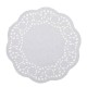 Hartie Dantelata Rotunda, Diametru 10 cm, 100 Buc/Set, Greutate 40 g/mÂ², Culoare Alba, Hartii Dantelate, Hartie Decorativa, Forme Rotunde Hartie pentru Cesti, Hartie Decorativa pentru Prajituri, Hartie pentru Cani si Pahare, Hartie Dantelata Tort