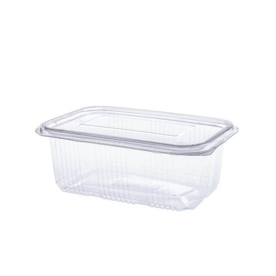 Caserola Capac Atasat, 230x190x70 mm, 100 Buc/Set, 2000 ml, Plastic Transparent, Caserole de Unica Folosinta, Caserole cu Capac din Plastic, Caserole din Plastic, Caserole Catering, Set Caserole din Plastic, Caserola din Plastic de Unica Folosinta