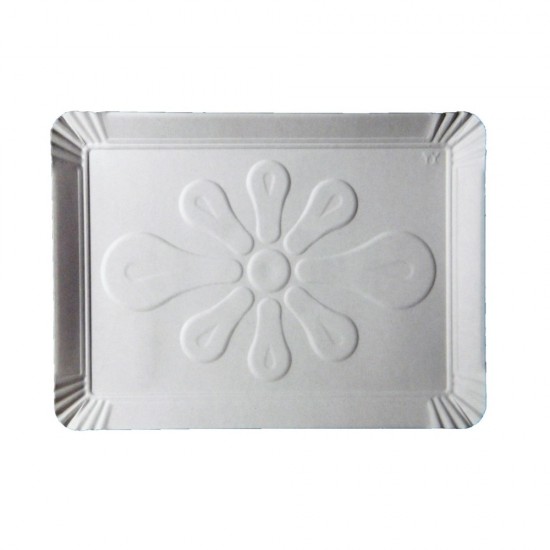 Tavite OTI T10, 19.5x23 cm, 100 Buc/Set, Carton Alb Duplex 300 g/mÂ², Tavite Unica Folosinta, Tavite de Carton, Tavite din Carton, Tavite de Carton Patiserii, Tavite Catering, Tavite Prajituri, Suporturi Carton pentru Parjituri, Platouri Cofetarie