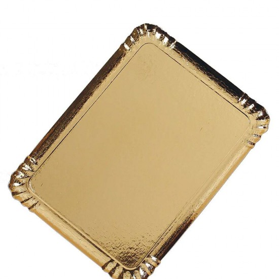 Tavite T12, 24.5x34.5 cm, 100 Buc/Set, Carton Auriu, Tavite Unica Folosinta, Tavite de Carton Auriu, Tavite din Carton, Tavite de Carton Patiserii, Tavite Catering, Tavite Aurii pentru Prajituri, Suporturi Carton pentru Parjituri, Platouri Cofetarie