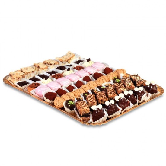 Tavite OTI, 39x29.5 cm, 50 Buc/Set, Carton Auriu, Tavite Unica Folosinta, Tavite de Carton Auriu, Tavite din Carton, Tavite de Carton Patiserii, Tavite Catering, Tavite Aurii pentru Prajituri, Suporturi Carton pentru Parjituri, Platouri Cofetarie