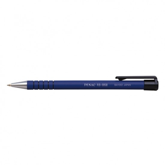 Pix Penac Rb-085b, Rubber Grip, 0.7mm, Varf Metalic, Corp Albastru - Scriere Albastra