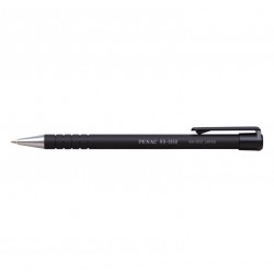 Pix Penac Rb-085b, Rubber Grip, 0.7mm, Varf Metalic, Corp Negru - Scriere Neagra