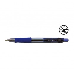 Pix Cu Gel Penac Fx-7, Rubber Grip, 0.7mm, Corp Transparent Albastru - Scriere Albastra