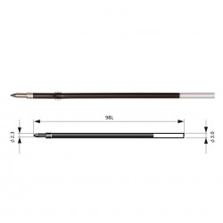 Rezerva Penac Br98c, 2 Buc/set, 0.7mm, Pt Sleek Touch, Pepe, Rb-085b, Cch-3 - Albastru