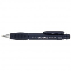 Creion Mecanic Penac Chubby, Rubber Grip, 0.7mm, Con Si Varf Metalic, Radiera Retractabila, Negru