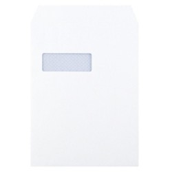 Plicuri Albe C4 cu Fereastra Stanga, Dimensiune 229x324 mm, 100 Buc/Bax, Lipire Autoadeziva