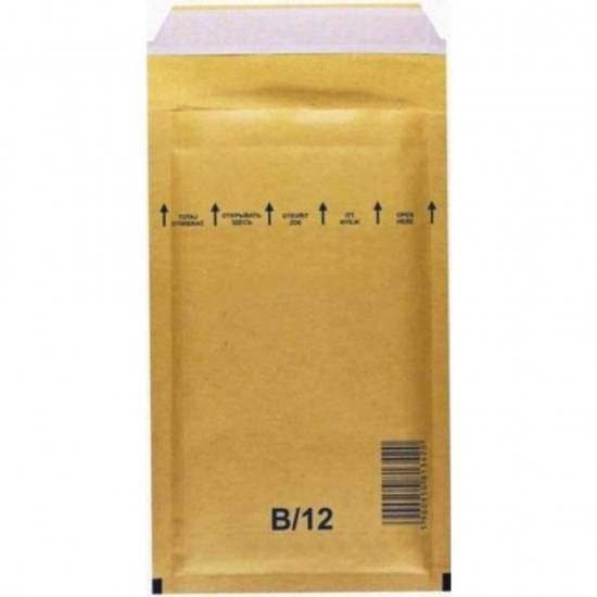 Plic Antisoc B12, Dimensiune Ext. 140x225 mm, Int. 120x215 mm, Hartie Kraft Maro 80 gr, Lipire Autoadeziva
