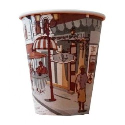 Set 100 Pahare din Carton 14 Oz (400 ml), Model City Life, Pahare pentru Bauturi Calde, Pahare pentru Bauturi Reci, Pahare de Cafea, Pahare pentru Cafea, Pahare din Carton, Pahare City Life, Pahare Model City Life, Pahare Bauturi Calde