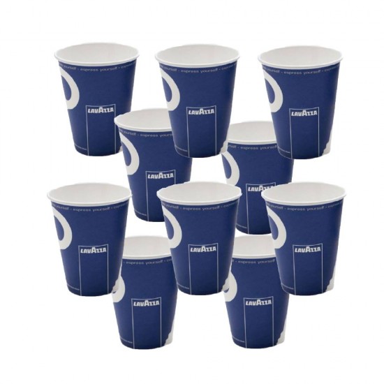 Set 100 de Pahare Lavazza din Carton, 166 ml, 6.5 Oz, Set 100 de Pahare din Carton, Pahar din Carton pentru Bauturi, Lavazza Set Pahare Carton, Pahare Cafea Carton, Pahare Take Away 6.5 Oz, Pahare din Carton pentru Cafea