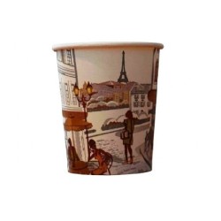 Pahare Carton 8 OZ Model City, Capacitate 235 ml, 50 Buc/Set