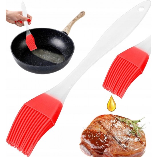 Pensula din Silicon pentru Gatit, Dimensiune 17x3 cm, Culoare Rosu