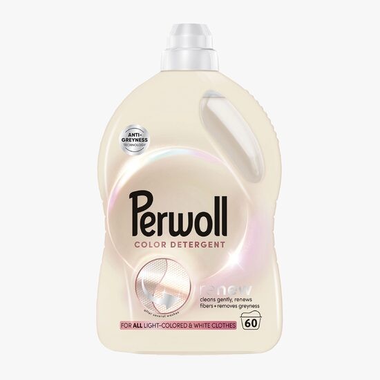 Detergenti Lichid PERWOLL White pentru Tesaturi Albe, 60 Spalari, Cantitate 3 L