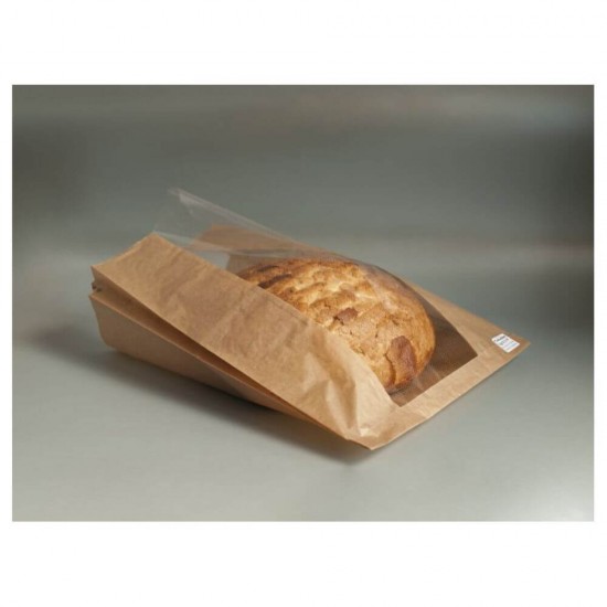 1000 Pungi Hartie cu Fereastra BOPP, 20x8x39 cm, pentru Patiserii si Brutarii, Pungi cu Fereastra, Pungi de Hartie cu Fereastra BOPP, Pungi Hartie Natur pentru Patiserii si Brutarii, Pungi Hartie Kraft cu Fereastra, Pungi Natur Patiserii si Brutarii