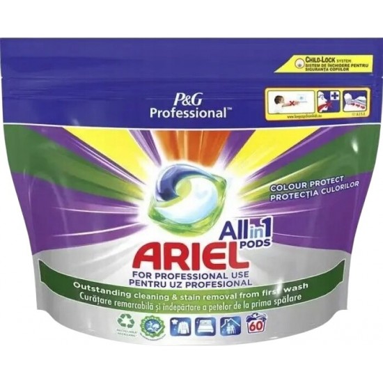 Detergent Capsule Ariel Professional 3in1 Pods Color, 2x 60, 120 Spalari