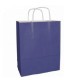 Set 100 de Pungi Cadou Model Albastru Inchis, 20x9x25 cm,  Hartie Natur, Sacose si Plase din Hartie